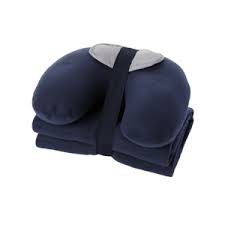 Set de viaje incluye frazada polar para viaje+almohada de cuello tela polar relleno algodón sintético+gafa.