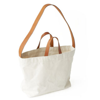 bolsa de tela con cuero