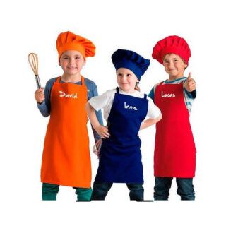delantal para niños,gorros chef para niños,gorros de cocina para niños
