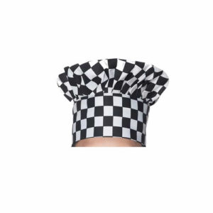 gorro chef cuadriculado,gorro chef cuadros negros y blancos,gorro chef con logo