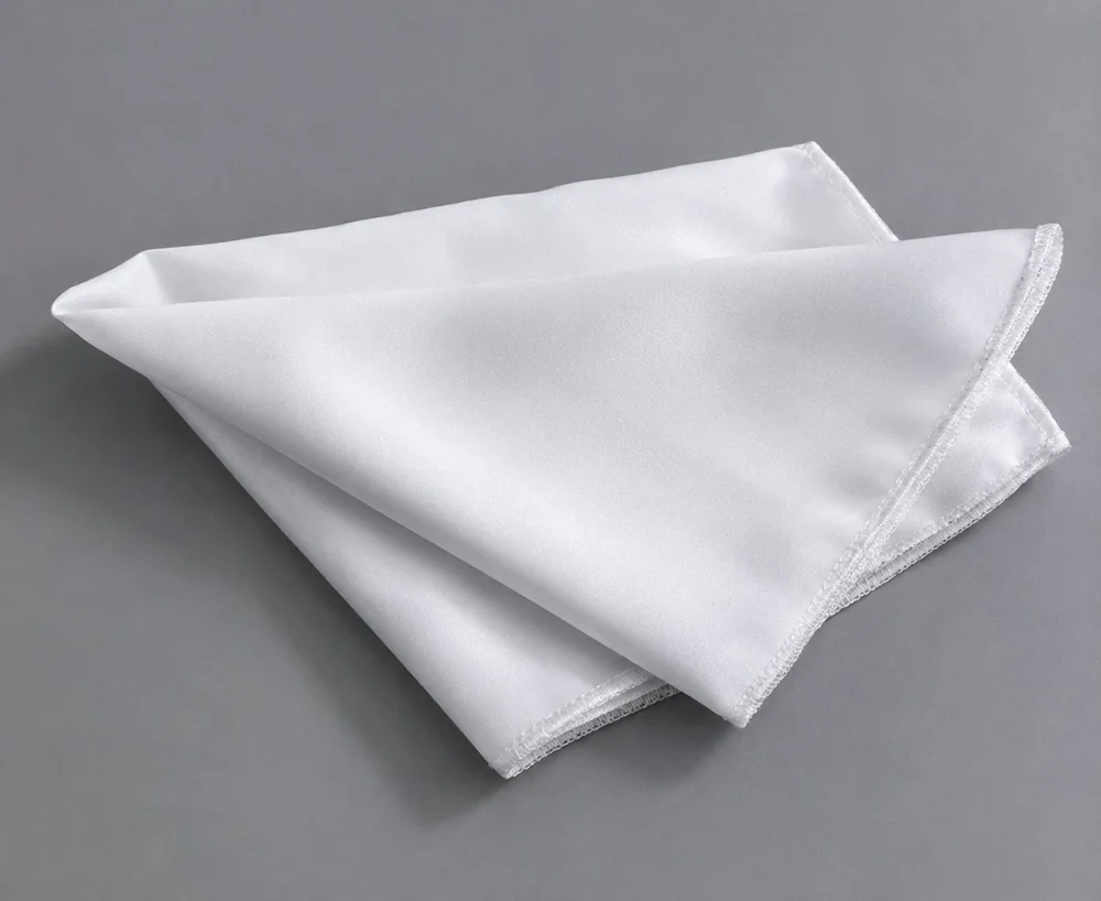 Pañuelo cuadrado blanco para estampar con logo - VXM