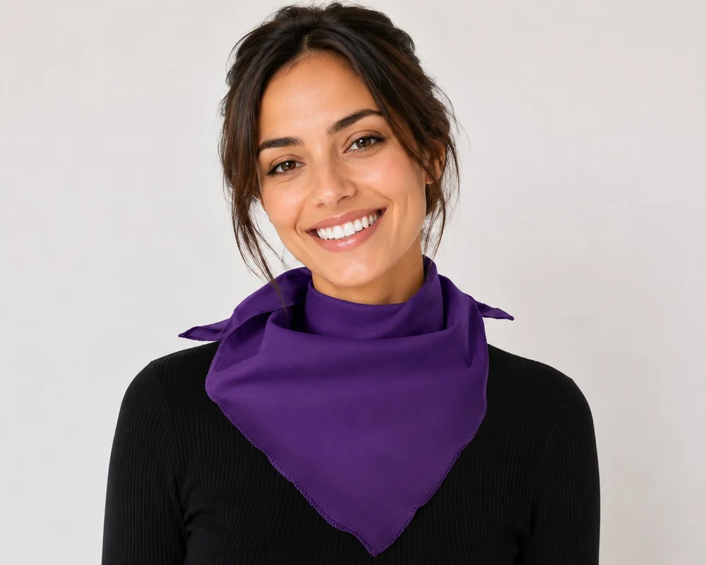 Pañuelo triángulo de cuello por mayor color morado - VXM