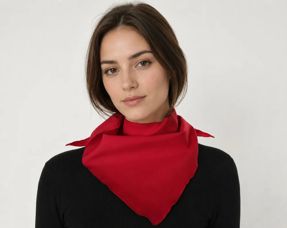 Pañuelo triángulo de cuello por mayor color rojo - VXM