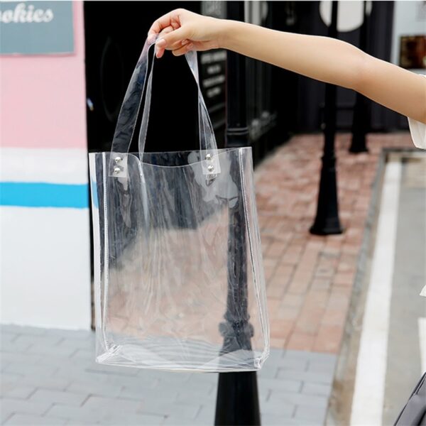Bolsa de mano transparente de pvc