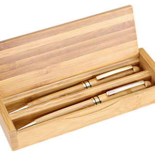 set de madera con boligrafos por mayor para regalos