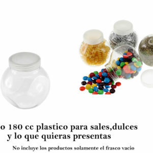 frasco de presentación transparente 180cc personalizado por mayor VXM
