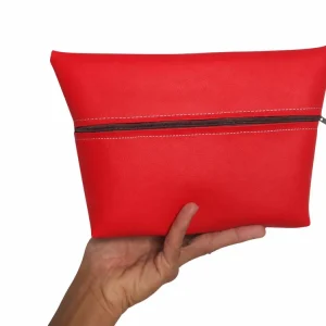 cosmetiquero símil cuero rojo personalizado por mayor VXM