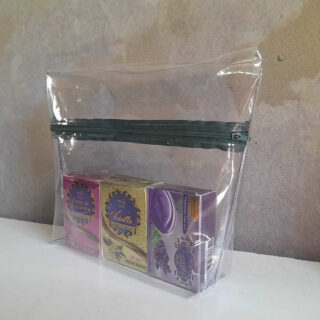 estuche grande transparente