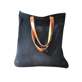 bolsa de mezclilla con cuero personalizadas