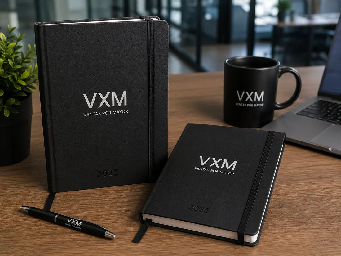 Agendas corporativas personalizadas VXM con logo para empresas