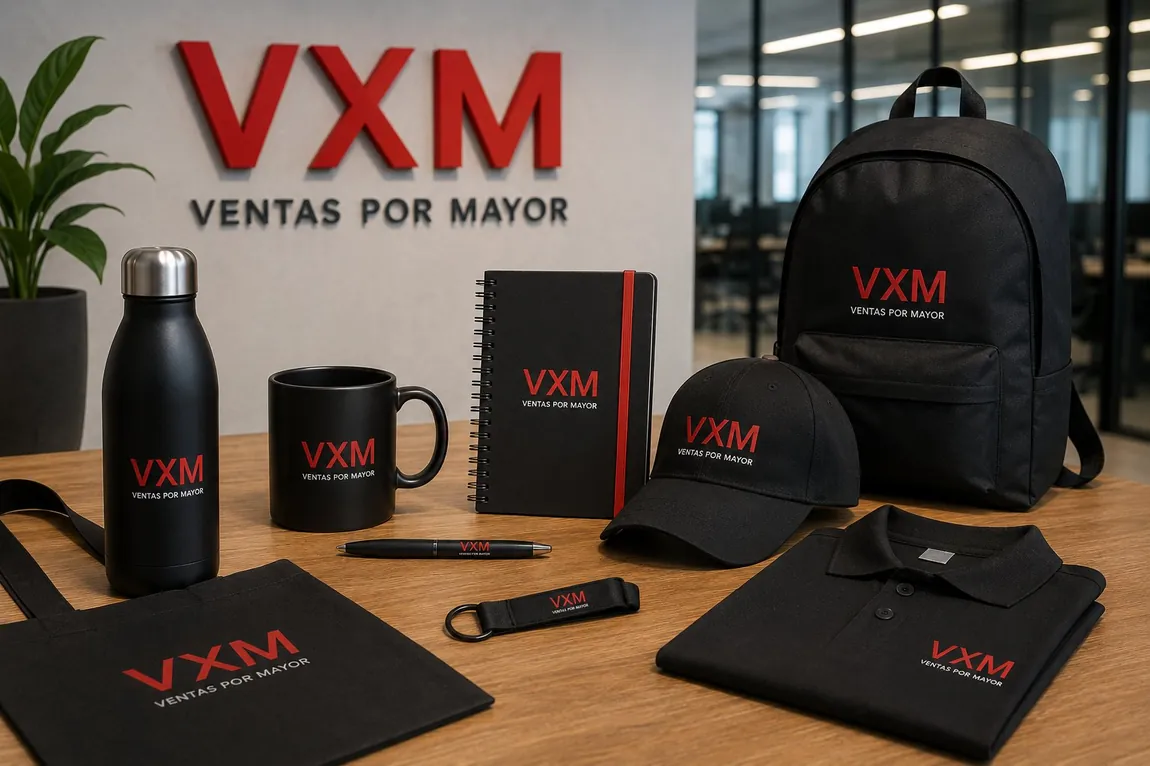 Merchandising personalizado VXM con logo para empresas