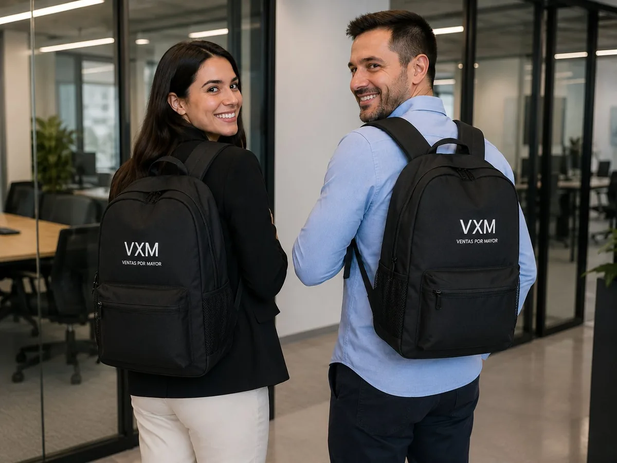 Mochilas corporativas personalizadas VXM con logo para empresas