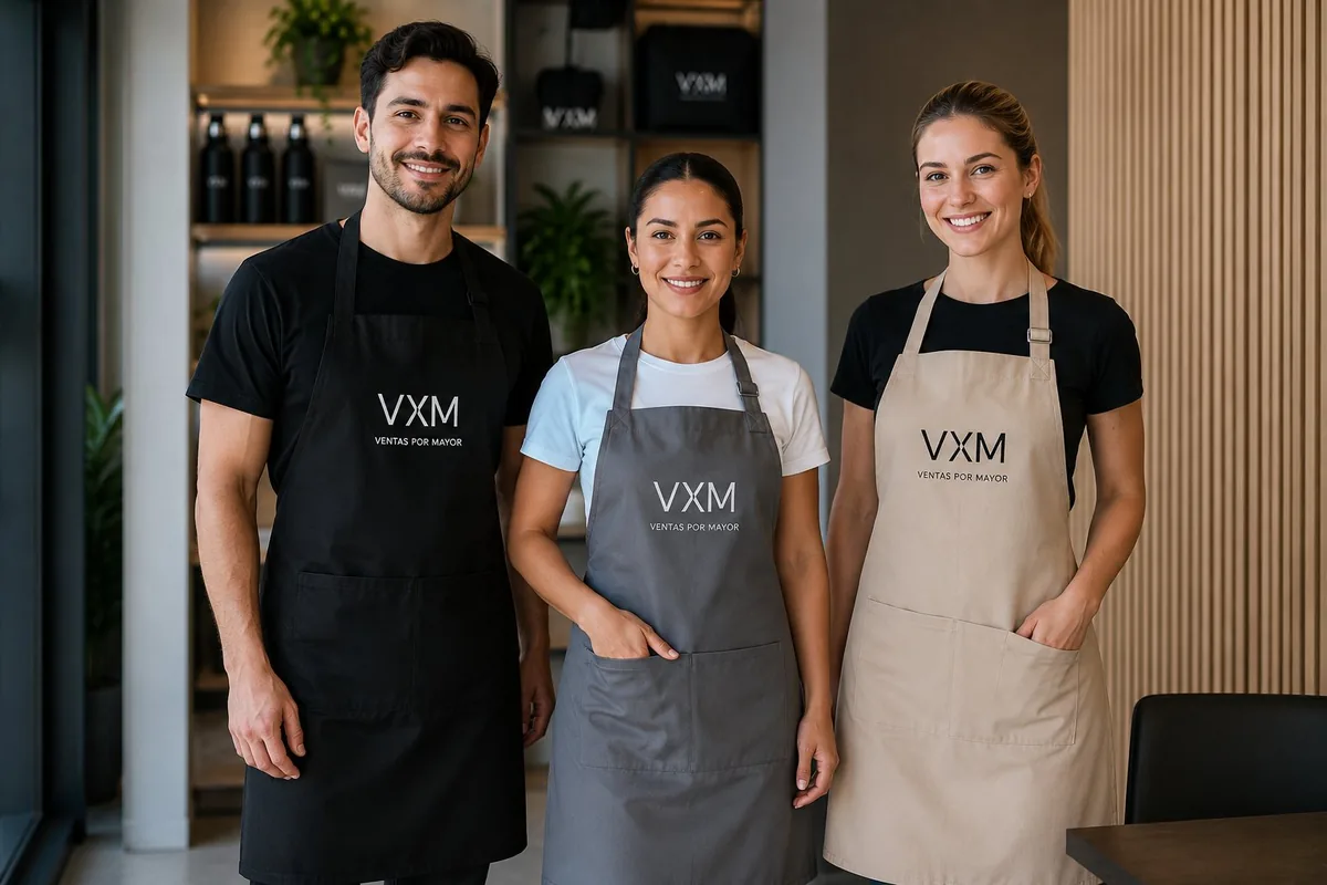 Pecheras personalizadas VXM con logo para promotores y staff de eventos