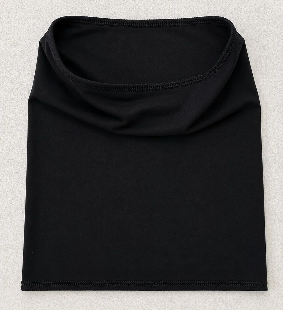 Bandana multifuncional de lycra negra, tubular elasticada – VXM