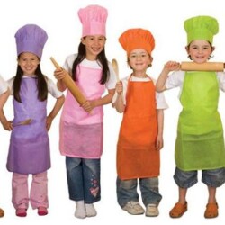 PACK DELANTAL PLÀSTICO ARTE NIÑOS CODIGO P009 COLORES TODOS delantal de cocina para niños,delantal niños, gorro chef niños