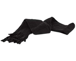 Bufanda de polar con flecos,se encuentra disponible en mas de 20 colores