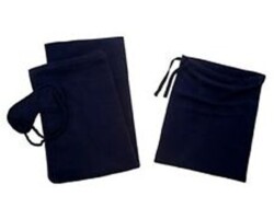 Frazada de tela polar +bolso de polar+gafa de polar para viaje set de viaje